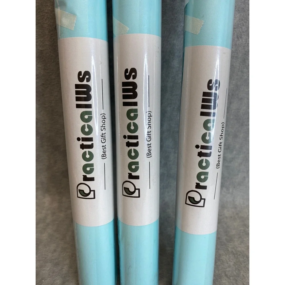 PracticalWs 3 Rolls of Light Blue Peel & Stick Wallpaper Contact Paper‎
